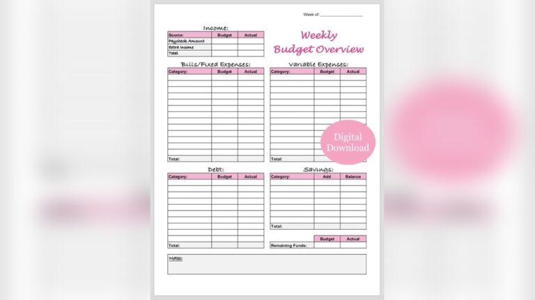 How to Create a Simple Weekly Expense Checklist